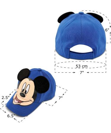 Disney Boys' Mickey Mouse Baseball Cap - Blue 4-7 Years | 3D Ears Curved Brim Strap Back Hat - Buy Online on GoSupps.com