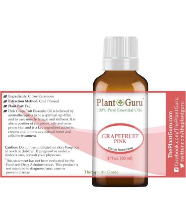 Pink Grapefruit Essential Oil 1 oz - 100% Pure Cold Pressed Aromatherapy Oil for Relaxation & Natural Cleaning - Buy Online on GoSupps.com