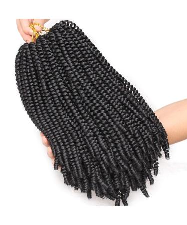 Xtrend 12 Inch 2 Pack Spring Twist Hair for Butterfly Faux Locks and Invisible Locs - Short Crochet Braids Hair Extension for Women - Synthetic Spring Curl Hair (1B) - Pack of 2 - Buy Online on GoSupps.com