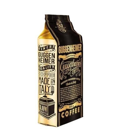 Guggenheimer Coffee 20x250g - Extra Slowly Roasted Barista Quality Espresso - Low Acid & Bitterness - Ideal for Espresso Makers - 5.0kg Aroma Bag - Buy Online on GoSupps.com