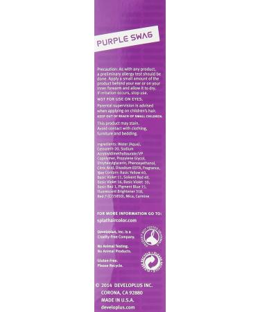 Splat Washables Hair Color - Purple Swag 1.5 oz | Vibrant Temporary Hair Dye for Easy Color Changes - Buy Online on GoSupps.com