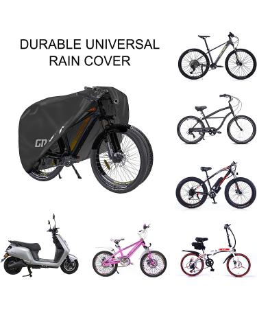GRITRIVAL Waterproof Bike Cover with Bike Rack Chain Lock - Black (Large) | Outdoor Storage | 3 Colors | 2 Sizes - Buy Online on GoSupps.com