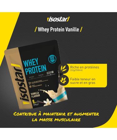 Isostar - Whey Protein - Milk Protein Powder for Hyperprotein Drink - Flavor: Vanilla - Weight: 570 g (19 drinks) - 212496 - Buy Online on GoSupps.com