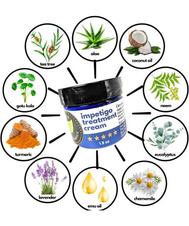 Tamed Organics Impetigo Symptom Relief Cream - Fast Acting Natural Formula - 1.9 oz - Anti Itching & Scarring - For Adults & Children - Buy Online on GoSupps.com