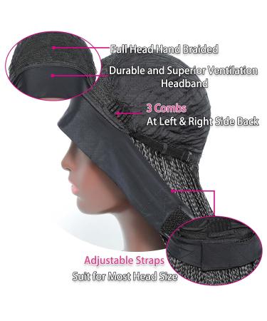 Rosebony Box Braided Wigs for Black Women - 70cm Long Micro-Braids T-Part Synthetic Headband Wig 1B# - Buy Online on GoSupps.com