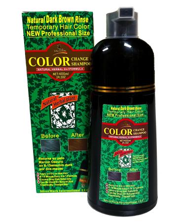 Deity Shampoo Color Change Kit Natural Herbal 2N1 Dark Brown - Professional Size 14.1oz 400ml