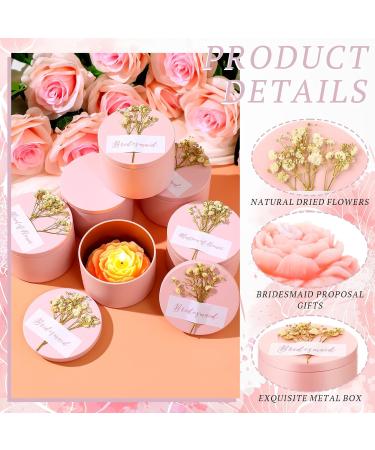 MTLEE Bridesmaid Candles Set - 8 Scented Soy Wax Gifts for Wedding Favors & Bridal Showers | Perfect Proposals & Birthday Gifts (Pink - Buy Online on GoSupps.com
