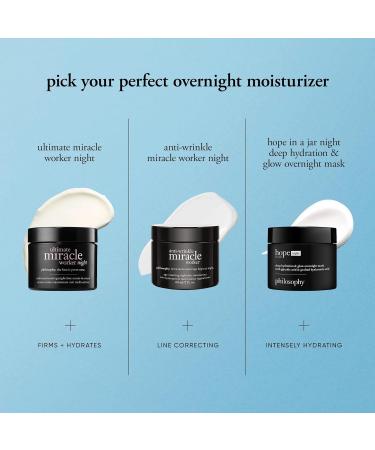 philosophy hope in a jar deep hydration & glow overnight face mask - with glycolic & hyaluronic acid - renews & restores dry skin for a smooth glowy finish - 2 fl oz. - Buy Online on GoSupps.com