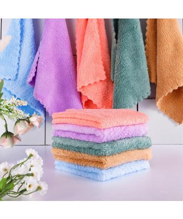 FRIUSATE 10 Pcs Baby Wash Cloths - Soft Coral Fleece Flannel Washcloth Set for Kids and Newborns - Buy Online on GoSupps.com