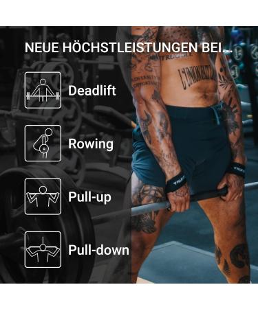 Pullup & DIP Tensile Aids - Padded Weight Lifting Loops & Wrist Straps for Strength Training | Black (1 Pair) - Optimize Bodybuilding & Cross Lifting - Buy Online on GoSupps.com