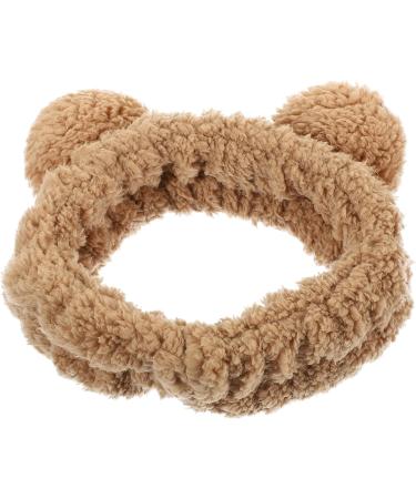 LALAFINA Plush Headband Bear Ear Face Wash Hairband Cartoon Makeup Spa Headwear Elastic Hair Turban Cute Hair Accessories - Buy Online on GoSupps.com
