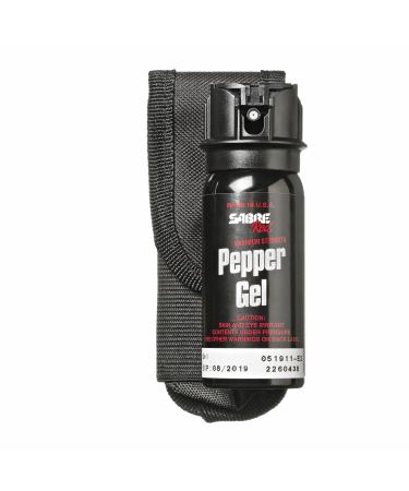 SABRE Tactical Pepper Gel With Belt Holster For Easy Carry, Maximum Police Strength OC Spray, Quick Access Flip Top Safety, Tactical Design For Security Professionals, 18 Bursts, 18-Foot Range - Buy Online on GoSupps.com