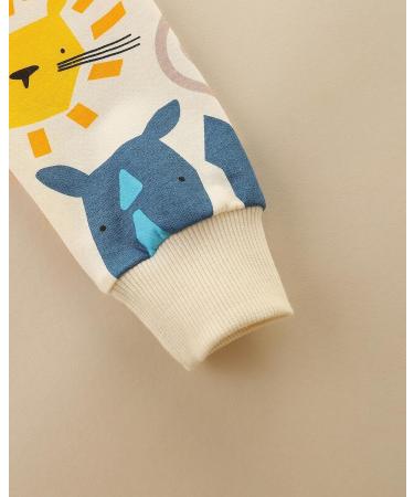 Kids Dinosaur Sweatshirt | Cotton Long Sleeve Jumper | Toddler Boys Girls Pullover | Baby Clothes 1-8 Years | 3-4 Years Rainbow - Buy Online on GoSupps.com