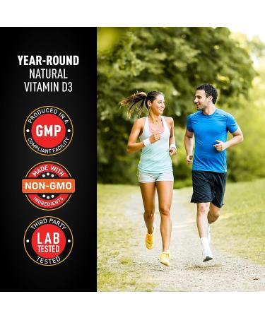 Extra Strength Vitamin D3 5000IU Softgels - 240 Day Supply | High Potency, Gluten Free & Easy to Swallow for Overall Health Support - Buy Online on GoSupps.com