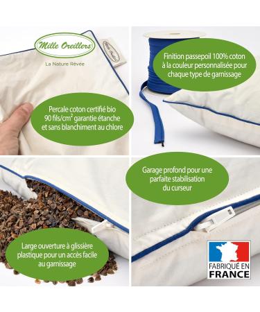 Organic Millet Seeds Pillow 40x60 cm - Natural Comfort & Support | Mille Oreillers - Buy Online on GoSupps.com