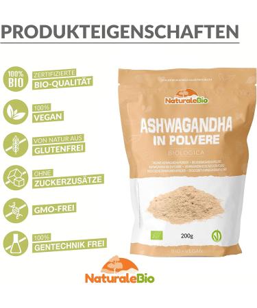 Natural Bio-Oshwagandha Powder 1kg | Organic Indian Ginseng for Health Ashwagandha Tea Smoothies & Meals | Vegan Certified - Buy Online on GoSupps.com