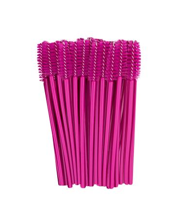 Profico 50 pieces of eyelash brushes disposable eyelashes brush eyelash brush set mascara brush mascara application eyelash brush for eyelash extensions dark pink