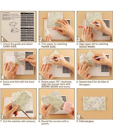 Mini 6.4x8.5 Multi-Purpose Scoring Board & Envelope Maker Set for Card Making and Crafts Projects - Buy Online on GoSupps.com