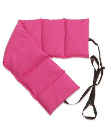 Grain pillow 7-chamber with band 65x15 pink. Heat pillow grain pillow belt to tie wheat