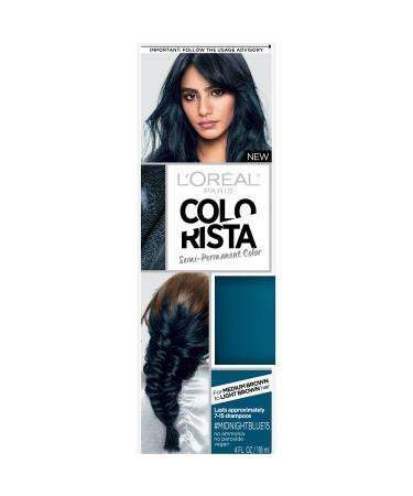 L'Oreal Paris Colorista Semi-Permanent Hair Color for Brunette Hair  Midnight blue Midnightblue