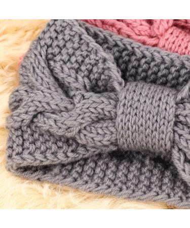 DRESHOW 6 Pieces Women Warm Knitted Headband Winter Ear Warmer Crochet Head Wraps Thick Cable Headband - Buy Online on GoSupps.com