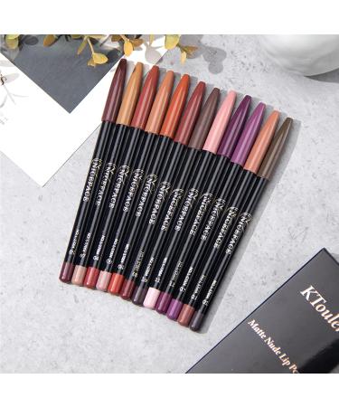KTouler 12 Pcs Matte Lip Liner Pencil Set Smooth Waterproof Long-Lasting Fade Resistant Lip Pencil Makeup Gift Set for Women and Girls - Buy Online on GoSupps.com