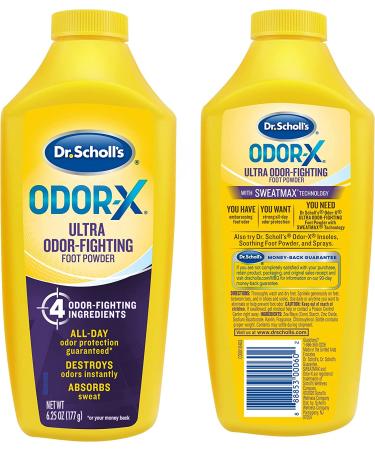 Dr. Scholl's Odor-Fighting X Foot Powder Yellow 6.25 oz (Pack of 3) | Long-Lasting Odor Protection - Buy Online on GoSupps.com