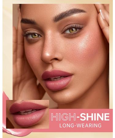 MAKI YIKA Pink Lipstick for Women - Moisturizing Glossy Tint Sheer Finish Lightweight Hydrating Balm (Z08 Icy Milk - Buy Online on GoSupps.com