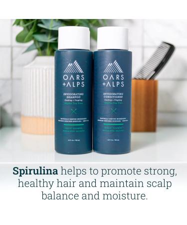 Oars + Alps Men's Sulfate Free Shampoo & Conditioner Set - Witch Hazel & Tea Tree Oil 12 Fl Oz - Buy Online on GoSupps.com
