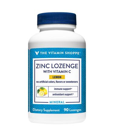 Zinc Lozenge with Vitamin C - Immune Support - Lemon (90 Lozenges)