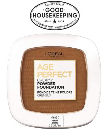 L'Oreal Paris Age Perfect Creamy Powder Foundation Compact - 360 Sienna 0.31 oz (Pack of 2) - International Shipping Available - Buy Online on GoSupps.com