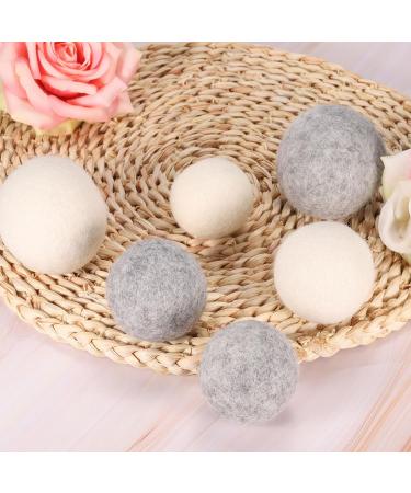 sourcing map 6 Pcs Wool Dryer Balls 1.2 Inches Wool Laundry Dryer Balls for Reducing Clothing Static and Wrinkles White 1.2" White - Buy Online on GoSupps.com