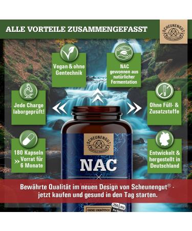 Barn Estate NAC important 750 mg N acetyl cysteine high dose per capsule high bioavailability and tolerability no additives NAC capsules NAC 800 vegan and - Buy Online on GoSupps.com