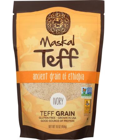 Maskal Teff Ivory Teff Grain, 16 Ounce Ivory 1 Pound (Pack of 1)