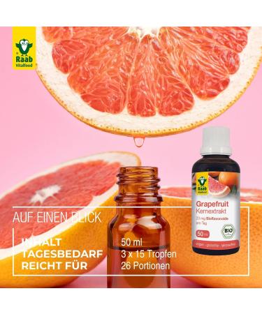 Raab Vitalfood Organic Grapefruit Seed Extract - Vegan Bioflavonoids 50 ml - Certified Raw Material from Southern Europe - Buy Online on GoSupps.com