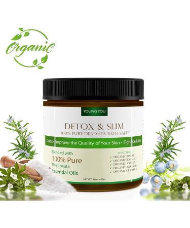 Organic Dead Sea Bath Salt for Detox Body Soak - Reduce Cellulite, Slim Down, Improve Skin & Circulation - Buy Online on GoSupps.com