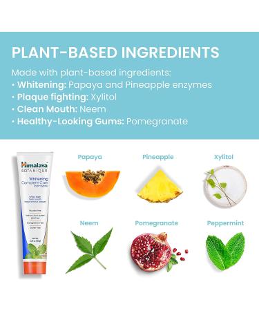 Himalaya Botanique Whitening Toothpaste - Simply Peppermint 5.29 oz (150 g) | Natural Dental Care - Buy Online on GoSupps.com