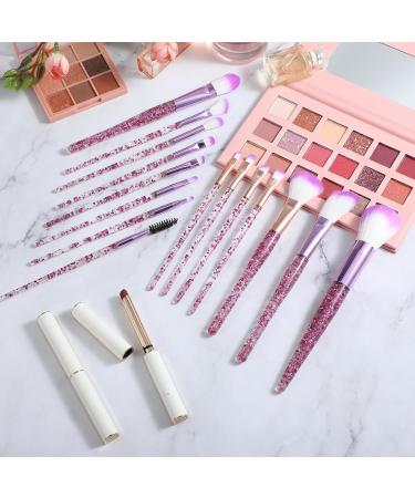 AOZUO 15 Piece Makeup Brush Set Make-Up Brush Set Professional Foundation Sparkles Powder Brush Powder Eyeshadow Concealer Highlight Beauty for Women Foundation Blush - Buy Online on GoSupps.com