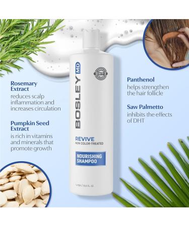 BosleyMD BosRevive Nourishing Shampoo for Thinning Hair - 33.8 Fl Oz | Best Shampoo for Non Color-Treated Hair - Shop Internationally - Buy Online on GoSupps.com
