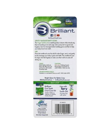 Baby Finger Toothbrush with Case - Silicone Gum Massager for Babies and Toddlers | Oral Hygiene Essentials for Newborns | Green - Buy Online on GoSupps.com