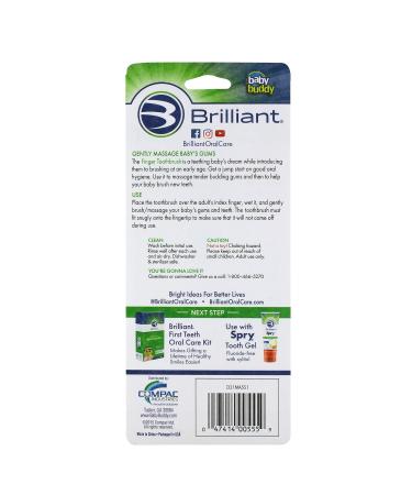 Baby Finger Toothbrush with Case | Silicone Gum Massager Teether for Babies 3 Months+ | Blue - Buy Online on GoSupps.com