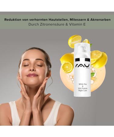 RAU White Tea & Silk Protein Night Care - Regenerating Face Mask for Dry Skin Anti-Aging Moisturizer - 1.7 Fl.oz - Buy Online on GoSupps.com