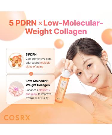 COSRX 5 PDRN Collagen Intense Vitalizing Serum - Korean Serum for Skin Firming & Glowing with Salmon DNA Centella Lactobacillus PDRN & Collagen Korean Skin Care (3.38 fl.oz.) - Buy Online on GoSupps.com