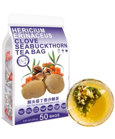 100% Pure Natural Herbal Tea Hericium erinaceus clove Seabuckthorn Tea Bag 250g/8.81oz (5g*50bags) corce d'orange feuilles de m rier r glisse Amarante bergamote