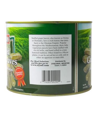 Sultan Vegetarian Stuffed Grape Leaves 4.4lb - Precooked Premium Dolma for Mezze Platter, Hot or Cold Appetizer/Entr e - Buy Online on GoSupps.com