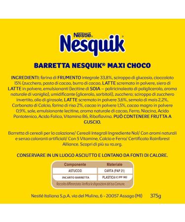 Nesquik Maxi Choco de Nestl Barre de C r ales 6 x 25 g - Buy Online on GoSupps.com