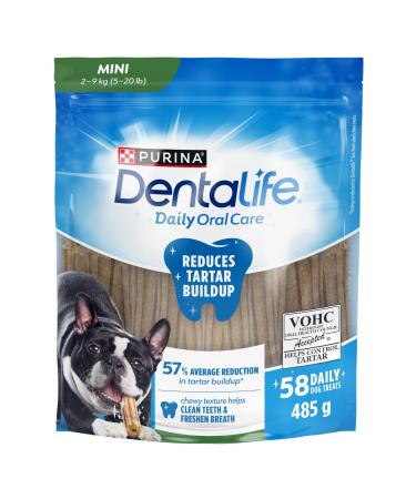 DentaLife Daily Oral Care Dog Treats for Mini Breed Dogs - 485 g Pouch (1 Pack) 485 g (Pack of 1)