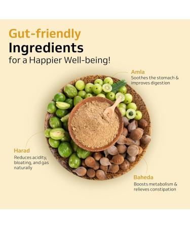 Purely Yours Nutra Gut Triphala Capsules for Gut Health Improves Metabolism Bloating Acidity & Constipation Relief Gut Cleanse for Men & Women 60 Veg Capsules - Buy Online on GoSupps.com