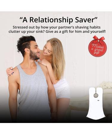 Beard King Beard Bib Apron for Men - White Deluxe Version | Shark Tank Original | Hair Catcher for Shaving & Trimming - Grooming Accessory for Dad or Husband - One Size Fits All - Buy Online on GoSupps.com