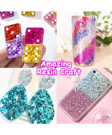 Hemoer Holographic Chunky Glitter 100g - Lavender Craft Glitter for Resin Face Nail Art Body Handicrafts & Slime - Perfect for Festivals & Parties - Buy Online on GoSupps.com